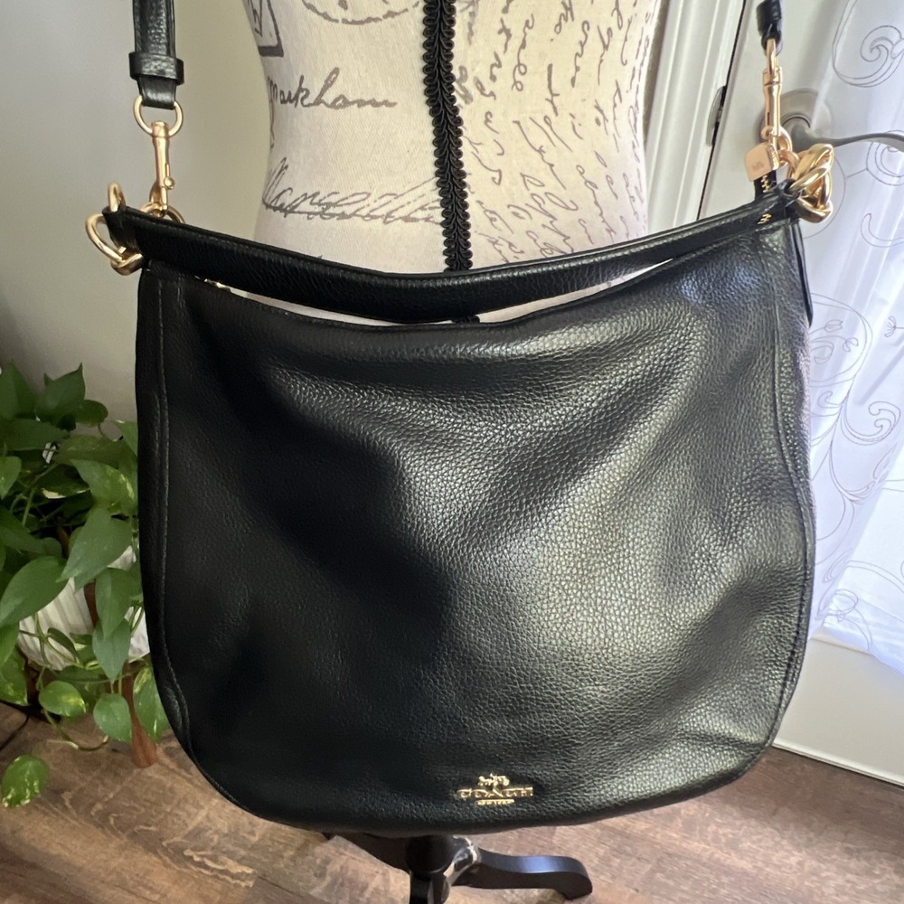 Coach Black Leather Crossbody Bag